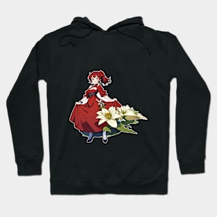 Cute happy anime girl in summer series Hoodie